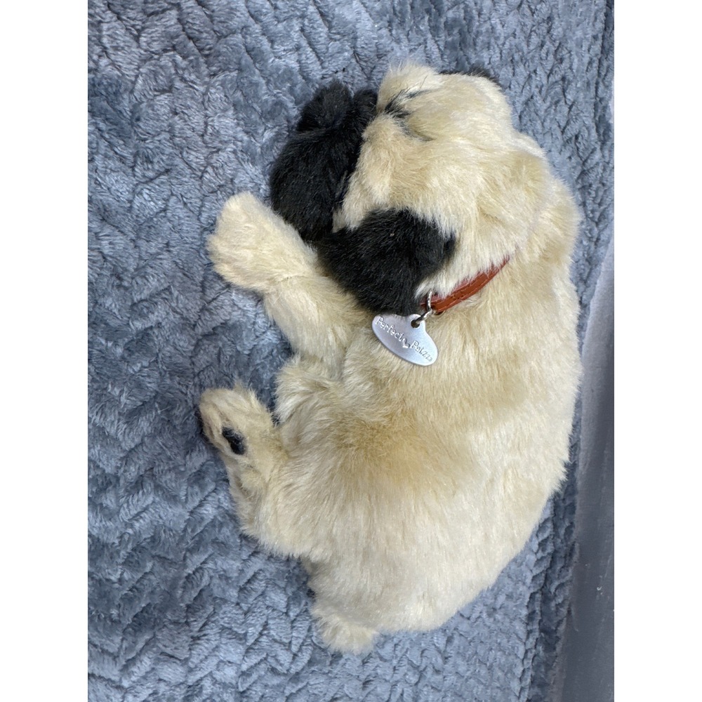 Perfect Petzzz‎ Pug Breathing Lifelike Realistic Sleeping Plush Toy Tan Black